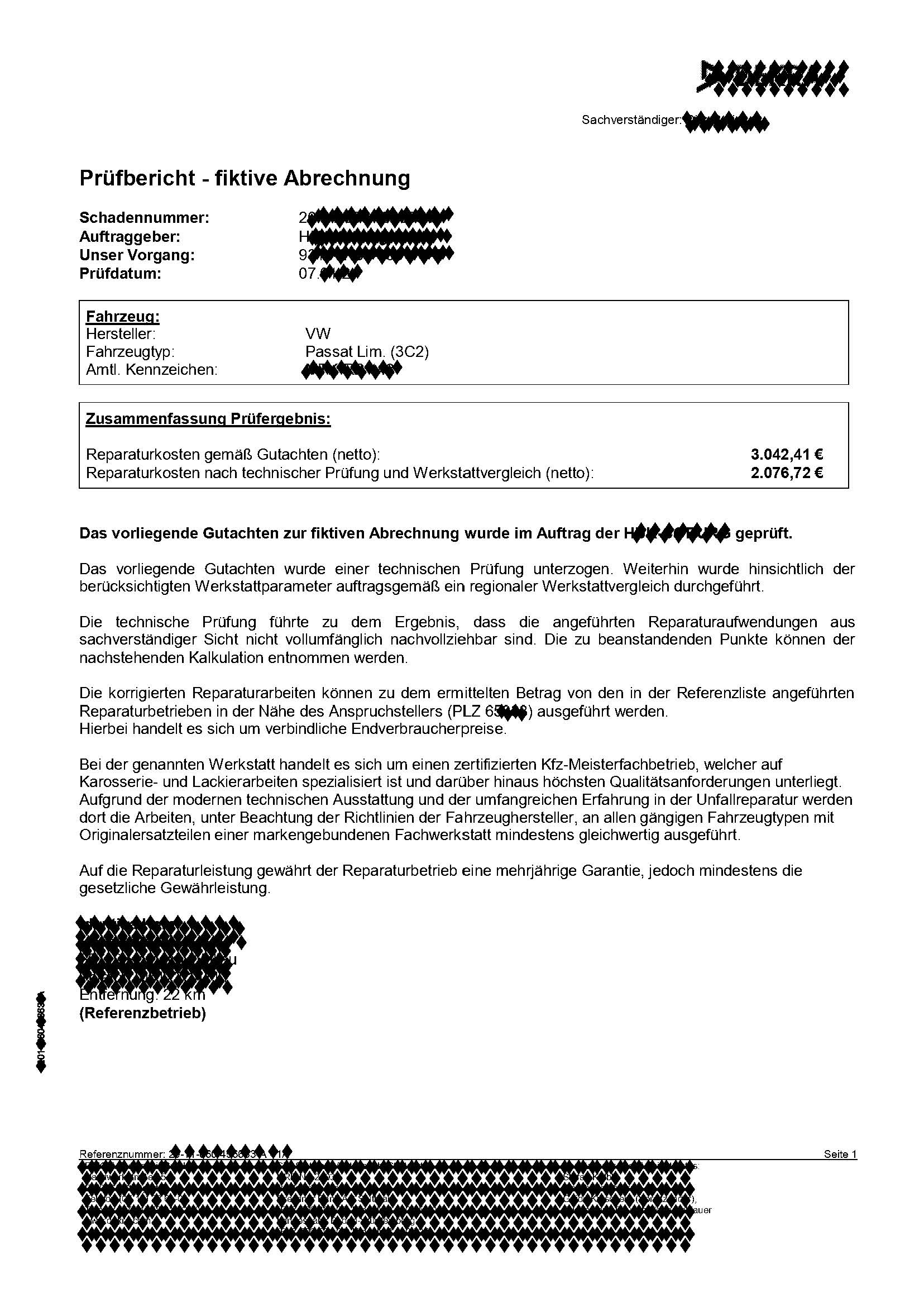 Prüfbericht Beispiel